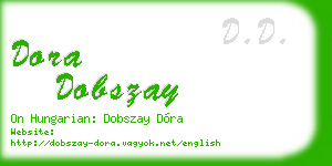 dora dobszay business card